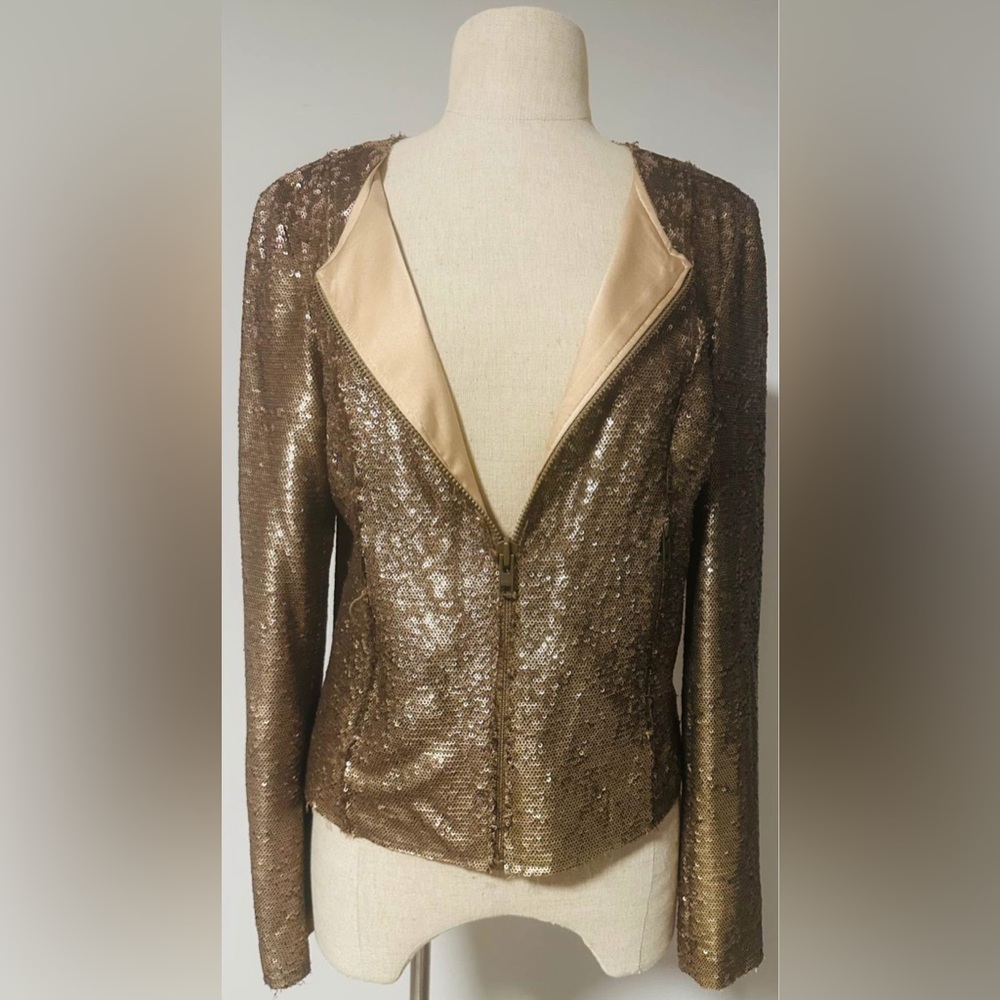 IKKS: Gold Sequin Jacket